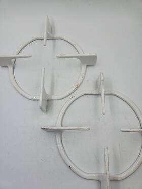 3186672 Kitchenaid 2 Vintage Burner Stove Grate White Cast Iron Large