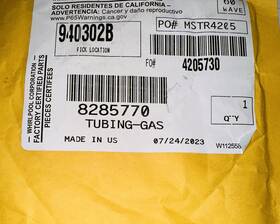 8285770 Kitchenaid Whirlpool And Gas Range/cooktop Oem Center Tube New/unused