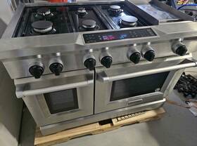 Kdrs483vss Kitchenaid 48 Inch 6-burner Griddle Dual Fuel Range Commercial