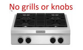 Kgcu407vss Kitchenaid 30 Inch Gas Cooktop 4 Burner Commercial Style Stainless Missing Parts