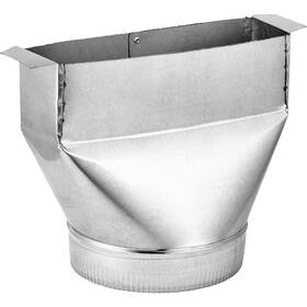 Lambro 039899001331 3-1/4 Inch X 10 To 6 Round Galvanized Steel Straight Register Boot