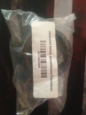 Aez74453504 Lg Range Top Burner Knob Genuine Oem Aluminum Stainless Steel