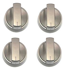 Aez75853703 Lg Lot Set Of 4 Oem Genuine Range Oven Brushed Nickel Steel Knobs