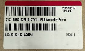 Ebr31737813 Lg Range Power Supply Oem Genuine New