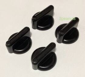 74010332 Magic Chef Set Of 4 Black Crosley Burner Knobs Part # Stove Range