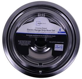 60555609 Mainstays Chrome Drip Pans 4 Count