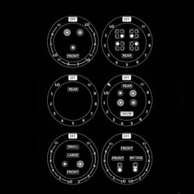 Manwu 712004480541 6 Stove Dials Sticker For Burner Cooktop Hob Cooker Top White Print On Clear