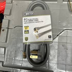 09014me Master Electrician 4ft Appliance Flat Range Cord 6/2 And 8/1 Gauge