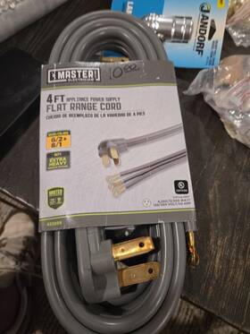 455899 Master Electrician 4ft Extra Heavy Flat Range Cord