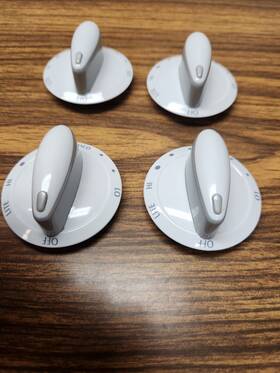W10805431 Maytag Range Burner Knob Set 4 White