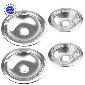 Ivarkey-0607 Mejiao 4 Pack Electric Stove Burner Covers Drip Chrome Pan Set Compatible Iphone