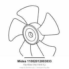 Midea 11002012003833 Fan Motor Ykt-110-6-1l