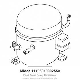 Midea 11103010002550 Fixed Speed Rotary Compressor
