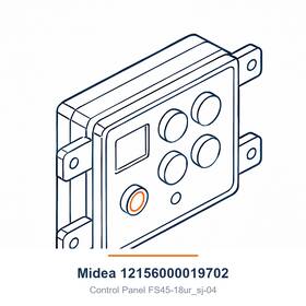 12156000019702 Midea Control Panel Fs45-18ur Sj-04