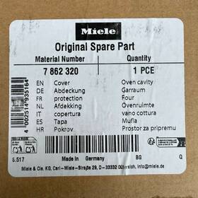 7862320 Miele Oven Cavity Cover Genuine Oem For Built-in Ovens