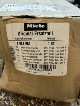 9981682 Miele Genuine Oem Control Electr.unit Epb 7405 -na- Bm K 9981682. Read 9981682 Miele Genuine Oem Control Electr.unit Epb 7405 -na- Bm K 9981682. Read