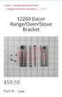 Pgm365-1s New Pair Genuine Dacor Cooktop Lp Or Ng Hold Down Bracket Part # 12269