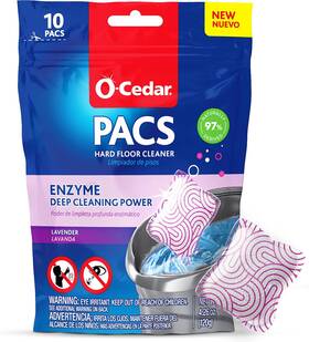 172402 O-cedar Pacs Hard Floor Cleaner Lavender Scent 10 Count Pack Of 1