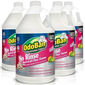 Odoban 691035381631 Pet Solutions No Rinse Neutral Ph Floor Cleaner 128 Fl Oz Pack Of 4
