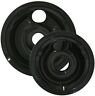 P179802xcd5 Range Kleen Drip Bowl Small And Large Black Porcelain Long