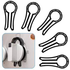 Phyfalip 763475484712 Kitchen Gas Stove Knob Locks Guard For Safety In Black 5 Packs