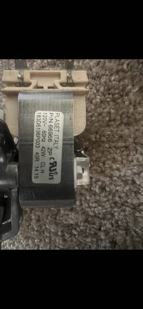 66906 Plaset Fan Motor 42w Silver Metal Electric Cooking Appliance Part