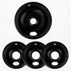 Polrios Lora Dp-3 1 Black Electric Stove Drip Pans Set 3 Small Large Universal Replacement Dri