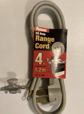 Rd628104l Prime Rd628104 50a Range Electric Power Cord 250v 4 Ft 3 Prong Gray