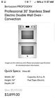 Profd30xv Bertazzoni Professional Stainless Steel Electric Double Wall Oven