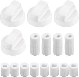Puxyblue 705353466120 Universal White Control Knobs 4-pack Replacement For 12 Adapters Oven/stove