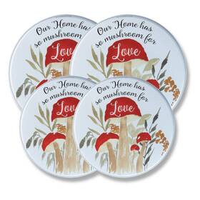 Range Kleen 070775500968 Set Of 4 - Inch Mushroom Love Lucille Price Electric Stove Burner Cover
