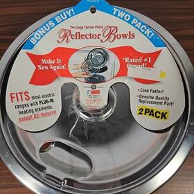101a2xcd Range Kleen Chrome Plated Reflector Bowls 2 Pack For Electric Ranges