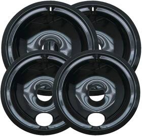 H75h12.9900-pt Range Kleen P119204x Style B 4 Pack Round Black Porcelain Drip Pans H75h12.9900-pt Range Kleen P119204x Style B 4 Pack Round Black Porcelain Drip Pans