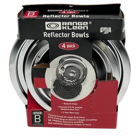 Range Kleen Manufacturing Inc. 070775178938 4 Pack Replacement Electric Reflector Bowls Pan Style B