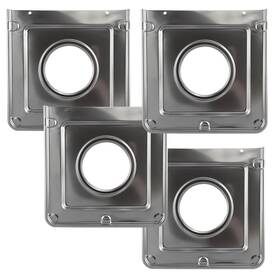 9.3125 Range Kleen Sgp401 4 Pack - Style J 9.125 Inch X Square Heavy Duty Chrome Drip Pan