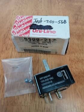 Inf-240-99 Robertshaw 5500-217 Uni-line / Oem Selector Switch New In Box