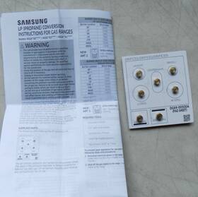 Dg69-00500a Samsung New Oven Range Natural Gas To Lp Propane Conversion Kit