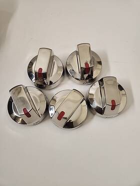 Nx58t5601 Samsung Gas Range Oven 5 Knob Set Metal Knobs Oem Genuine