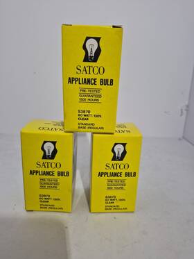 S3871 Satco Appliance Bulb Frosted 60 Watt Standard Base 1500 Hours 130v