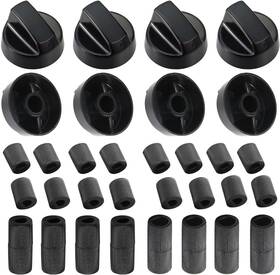 Seentech 313044155101 8- Pack Control Knobs Replacement With 24 Adapters For Oven Stove And