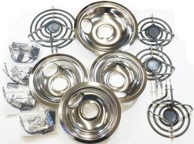 Seneca River Trading 798506305940 Stove Restoration Kit Surface Elements Receptacles And Drip Pans 3-6 Inch 1-8 Seneca River Trading 798506305940 Stove Restoration Kit Surface Elements Receptacles And Drip Pans 3-6 Inch 1-8