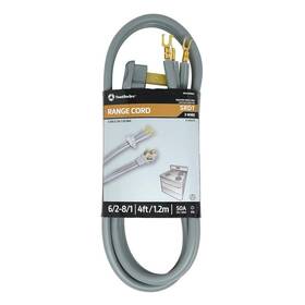Southwire 744111019291 4 Ft. 6/2-8/1 Flat Range Cord Gray