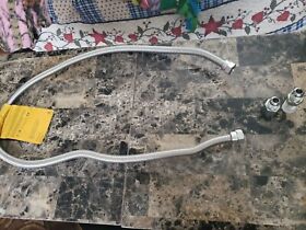 7305-48-12-7 Stainless Steel Gas Appliance Flex Line 48 Inch 1/2 Fit And Mip Fittings