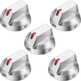 Dg94-04167 Standwme Dgknob-5 Stove Knobs Replacement For Samsung Gas Range 5-pack Stainless