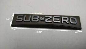 7029105 Sub-zero Adhesive Logo Name Plate Emblem Snowflake Design 3.5inch X 3/4inch
