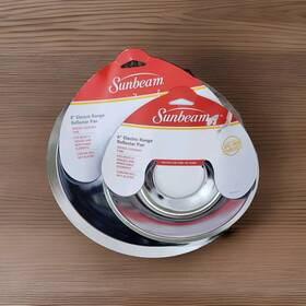 61074 Sunbeam 6 Inch And 8 Set Electric Range Stove Burner Chrome Reflector Drip Pans New