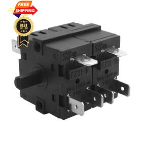 Fz31-10 Surpouf 742346304250 Fz31-9e 11 Pins 7 Positions Oven Function Rotary Black Chrome
