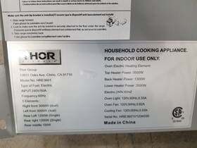 Hre3601 Thor Genuine Range Oven Convection Fan