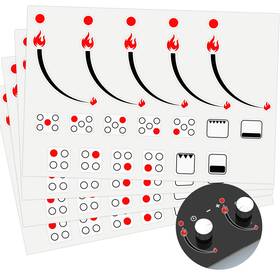 Trendsslabels01 Trendsslabels 768502504135 Flame Indicator Stickers For Stove Knobs - Oven Label Set 2 Pack