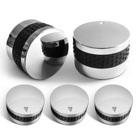 Gi70225 Unicook 5 Pack Grill Control Knobs Replacement Chrome Plated Plastic With No